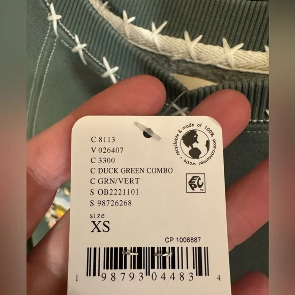 NWT Free People Butterfly Sweatshirt - Duck Green Combo - XS - Picture 10 of 10